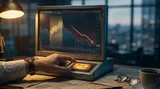 A weathered, worn stock chart or trading screen showing a declining pattern, with a ghostly or faded "winning trade" highlight from the past contrasted against a clearly downward-trending present. In the foreground, a trader's hand hovers hesitantly over a buy button, suggesting the temptation to repeat a past action despite changed conditions. The overall mood is cautionary — warm nostalgic tones fading into cold blues and reds — visually capturing the tension between past success and present r