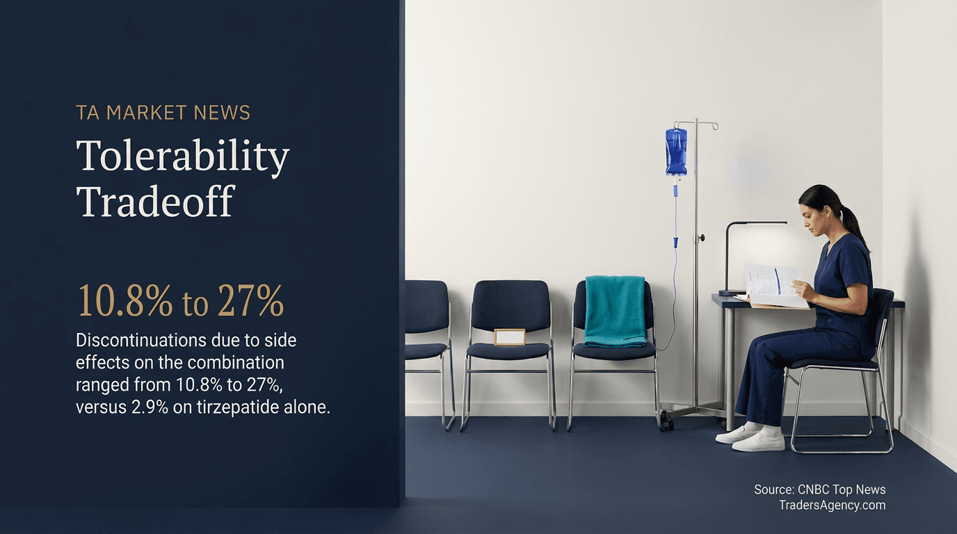 Illustration of a clinical setting with an empty patient chair symbolizing trial discontinuation.