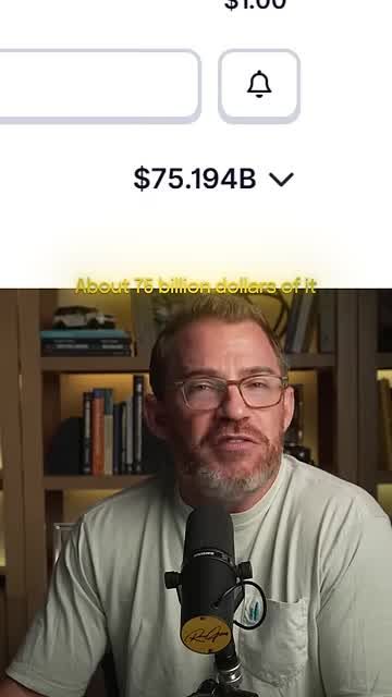 Data display showing USDC circulation at about $75 billion