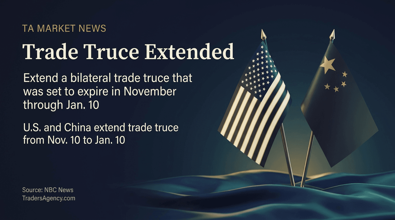 U.S. and Chinese flags placed together representing the extended bilateral trade truce.